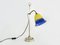 Art Deco Chromed Metal Desk Lamp with Glass Tulip Shade, 1930s, Image 1