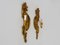 Large Italian Wall Sconces in Gold Leaf Giltwood, 1960s, Set of 2 4