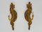 Large Italian Wall Sconces in Gold Leaf Giltwood, 1960s, Set of 2 1