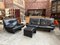 Leather Living Room Set, Italy, 1980s, Set of 3 1