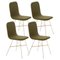 Tria Gold Upholstered Chairs by Colé Italia, Set of 4, Image 1