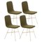 Tria Gold Upholstered Chairs by Colé Italia, Set of 4 1