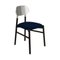 Bokken Upholstered Chair in Black and Silver by Colé Italia, Image 1