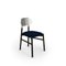 Bokken Upholstered Chair in Black and Silver by Colé Italia 2