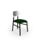 Bokken Upholstered Chair in Black and Silver by Colé Italia, Image 2