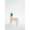 Turquoise Bokken Chair in Natural Beech by Colé Italia 3