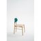 Turquoise Bokken Chair in Natural Beech by Colé Italia, Image 3