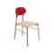 Red Bokken Chair in Natural Beech by Colé Italia 1