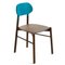 Bokken Chairs in Turquoise Beech Structure by Colé Italia, Set of 2 7