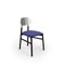 Bokken Upholstered Chair in Black and Silver by Colé Italia 2
