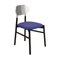 Bokken Upholstered Chair in Black and Silver by Colé Italia 1