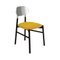 Bokken Upholstered Chair in Black and Silver by Colé Italia 1