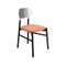 Bokken Upholstered Chair in Black and Silver by Colé Italia 1