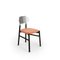 Bokken Upholstered Chair in Black and Silver by Colé Italia 2