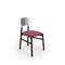 Bokken Upholstered Chair in Black and Silver by Colé Italia 2