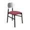 Bokken Upholstered Chair in Black and Silver by Colé Italia 1