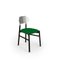 Bokken Upholstered Chair in Black and Silver by Colé Italia, Image 2