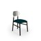 Bokken Upholstered Chair in Black and Silver by Colé Italia 2