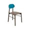 Türkisfarbener Bokken Stuhl mit Gestell aus Buchenholz mit lackierter Rückenlehne von Colé Italia 1