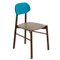 Türkisfarbener Bokken Stuhl mit Gestell aus Buchenholz mit lackierter Rückenlehne von Colé Italia 7