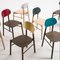 Türkisfarbene Bokken Stühle mit Gestell aus Buchenholz von Colé Italia, 4 . Set 8