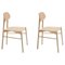 Bokken Chairs in Natural Beech by Colé Italia, Set of 2 1