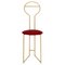 Joly Chairdrobe in Gold with High Back and Rosso Velvet by Colé Italia 1