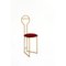 Joly Chairdrobe in Gold with High Back and Rosso Velvet by Colé Italia 3