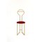 Joly Chairdrobe in Gold with High Back and Rosso Velvet by Colé Italia 2