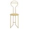 Joly Chairdrobe in Gold with High Back and Avorio Velvet by Colé Italia 1