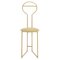 Joly Chairdrobe in Gold with High Back and Avorio Velvet by Colé Italia, Image 1