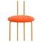 Joly Chairdrobe in Gold with High Back and Arancio Velvet by Colé Italia 6