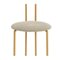 Joly Chairdrobe in Gold with High Back and Madreperla Velvet by Colé Italia 6