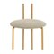 Joly Chairdrobe in Gold with High Back and Madreperla Velvet by Colé Italia, Image 6