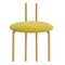 Joly Sessel in Gold mit hoher Rückenlehne und Chartreuse Samt von Colé Italia 7