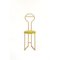 Joly Chairdrobe in Gold with High Back and Chartreuse Velvet by Colé Italia, Image 2
