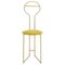 Joly Chairdrobe in Gold with High Back and Chartreuse Velvet by Colé Italia, Image 1
