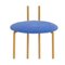 Joly Chairdrobe in Gold with High Back and Indaco Velvet by Colé Italia 5