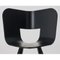 Silla Tria con asiento de poros abiertos en negro de Colé Italia, Imagen 3
