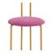 Joly Chairdrobe in Gold with High Back and Malva Velvet by Colé Italia 6
