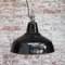 Industrial Black Enamel Hanging Lamp, 1950s 3