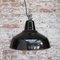 Industrial Black Enamel Hanging Lamp, 1950s, Image 3