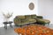 Juego de sofá de tres plazas Bean de terciopelo verde de Emko, Imagen 1
