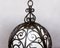 Wrought Iron Round Suspension with Interior Glass Sphere, 1930s, Image 16