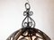 Wrought Iron Round Suspension with Interior Glass Sphere, 1930s 6