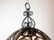 Wrought Iron Round Suspension with Interior Glass Sphere, 1930s, Image 6