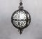 Wrought Iron Round Suspension with Interior Glass Sphere, 1930s 12