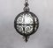 Wrought Iron Round Suspension with Interior Glass Sphere, 1930s, Image 12
