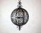 Lampada a sospensione rotonda in ferro battuto con sfera interna in vetro, anni '30, Immagine 20