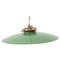 Early 20th Century Green Lacquered Metal Ceiling Lamp, Image 1